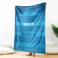 Custom India Football 2026 Blanket Come On Blue Tigresses - Blue Version