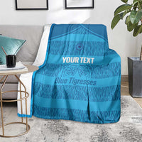 Custom India Football 2026 Blanket Come On Blue Tigresses - Blue Version