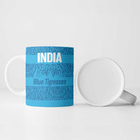 Custom India Football 2026 Ceramic Mug Come On Blue Tigresses - Blue Version