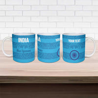 Custom India Football 2026 Ceramic Mug Come On Blue Tigresses - Blue Version