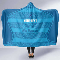 Custom India Football 2026 Hooded Blanket Come On Blue Tigresses - Blue Version