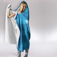 Custom India Football 2026 Hooded Blanket Come On Blue Tigresses - Blue Version