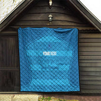 Custom India Football 2026 Quilt Come On Blue Tigresses - Blue Version