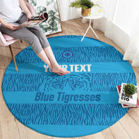 Custom India Football 2026 Round Carpet Come On Blue Tigresses - Blue Version