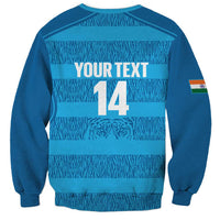 Custom India Football 2026 Sweatshirt Come On Blue Tigresses - Blue Version
