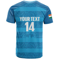 Custom India Football 2026 T Shirt Come On Blue Tigresses - Blue Version