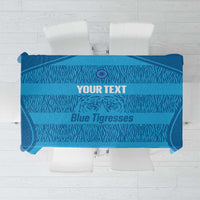 Custom India Football 2026 Tablecloth Come On Blue Tigresses - Blue Version