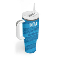 Custom India Football 2026 Tumbler With Handle Come On Blue Tigresses - Blue Version