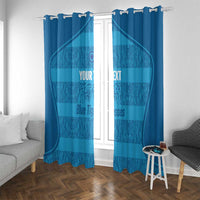 Custom India Football 2026 Window Curtain Come On Blue Tigresses - Blue Version