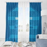 Custom India Football 2026 Window Curtain Come On Blue Tigresses - Blue Version