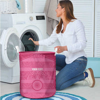 Custom India Football 2026 Laundry Basket Come On Blue Tigresses - Pink Version