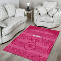 Custom India Football 2026 Area Rug Come On Blue Tigresses - Pink Version