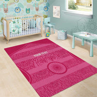 Custom India Football 2026 Area Rug Come On Blue Tigresses - Pink Version