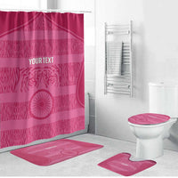 Custom India Football 2026 Bathroom Set Come On Blue Tigresses - Pink Version