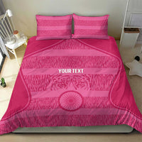 Custom India Football 2026 Bedding Set Come On Blue Tigresses - Pink Version