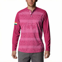 Custom India Football 2026 Button Sweatshirt Come On Blue Tigresses - Pink Version