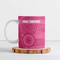 Custom India Football 2026 Ceramic Mug Come On Blue Tigresses - Pink Version