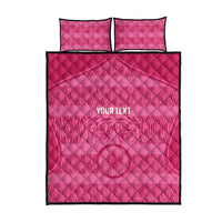 Custom India Football 2026 Quilt Bed Set Come On Blue Tigresses - Pink Version
