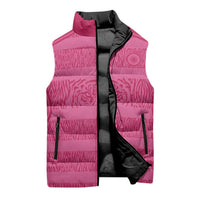 Custom India Football 2026 Sleeveless Puffer Jacket Come On Blue Tigresses - Pink Version