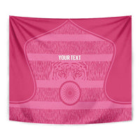 Custom India Football 2026 Tapestry Come On Blue Tigresses - Pink Version
