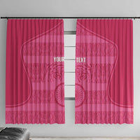 Custom India Football 2026 Window Curtain Come On Blue Tigresses - Pink Version