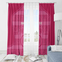 Custom India Football 2026 Window Curtain Come On Blue Tigresses - Pink Version