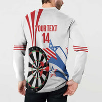 Custom United States Darts Button Sweatshirt USA Go Champions