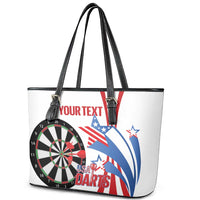 Custom United States Darts Leather Tote Bag USA Go Champions