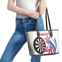 Custom United States Darts Leather Tote Bag USA Go Champions
