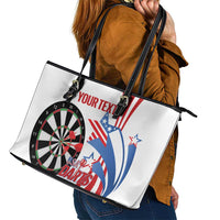Custom United States Darts Leather Tote Bag USA Go Champions