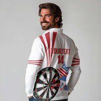 Custom United States Darts Long Sleeve Polo Shirt USA Go Champions