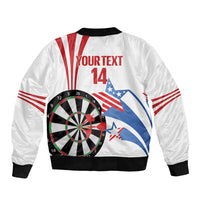 Custom United States Darts Sleeve Zip Bomber Jacket USA Go Champions