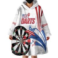 Custom United States Darts Wearable Blanket Hoodie USA Go Champions