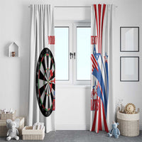 Custom United States Darts Window Curtain USA Go Champions