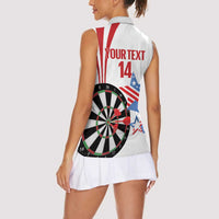 Custom United States Darts Women Sleeveless Polo Shirt USA Go Champions
