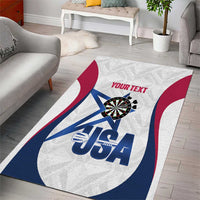 Custom United States Darts Area Rug Come On USA Curve Style