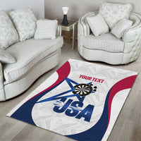 Custom United States Darts Area Rug Come On USA Curve Style