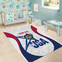 Custom United States Darts Area Rug Come On USA Curve Style