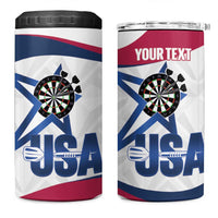 Custom United States Darts 4 in 1 Can Cooler Tumbler Come On USA Curve Style