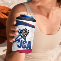 Custom United States Darts 4 in 1 Can Cooler Tumbler Come On USA Curve Style