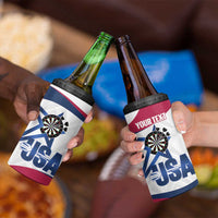 Custom United States Darts 4 in 1 Can Cooler Tumbler Come On USA Curve Style