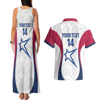 Custom United States Darts Couples Matching Tank Maxi Dress and Hawaiian Shirt Come On USA Curve Style