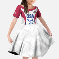Custom United States Darts Kid Short Sleeve Dress Come On USA Curve Style