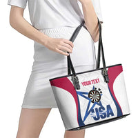 Custom United States Darts Leather Tote Bag Come On USA Curve Style