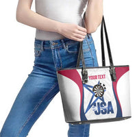 Custom United States Darts Leather Tote Bag Come On USA Curve Style