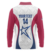Custom United States Darts Long Sleeve Polo Shirt Come On USA Curve Style