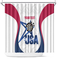 Custom United States Darts Shower Curtain Come On USA Curve Style