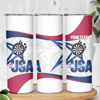 Custom United States Darts Skinny Tumbler Come On USA Curve Style