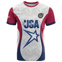 Custom United States Darts T Shirt Come On USA Curve Style