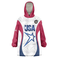 Custom United States Darts Wearable Blanket Hoodie Come On USA Curve Style